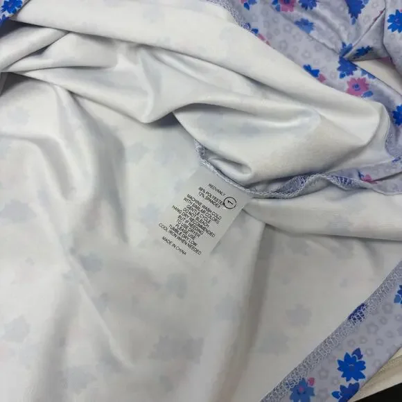 Redvanly Mens 2XL Blue Lavender Floral Short Sleeve Golf Leone Polo Shirt - Picture 5 of 7